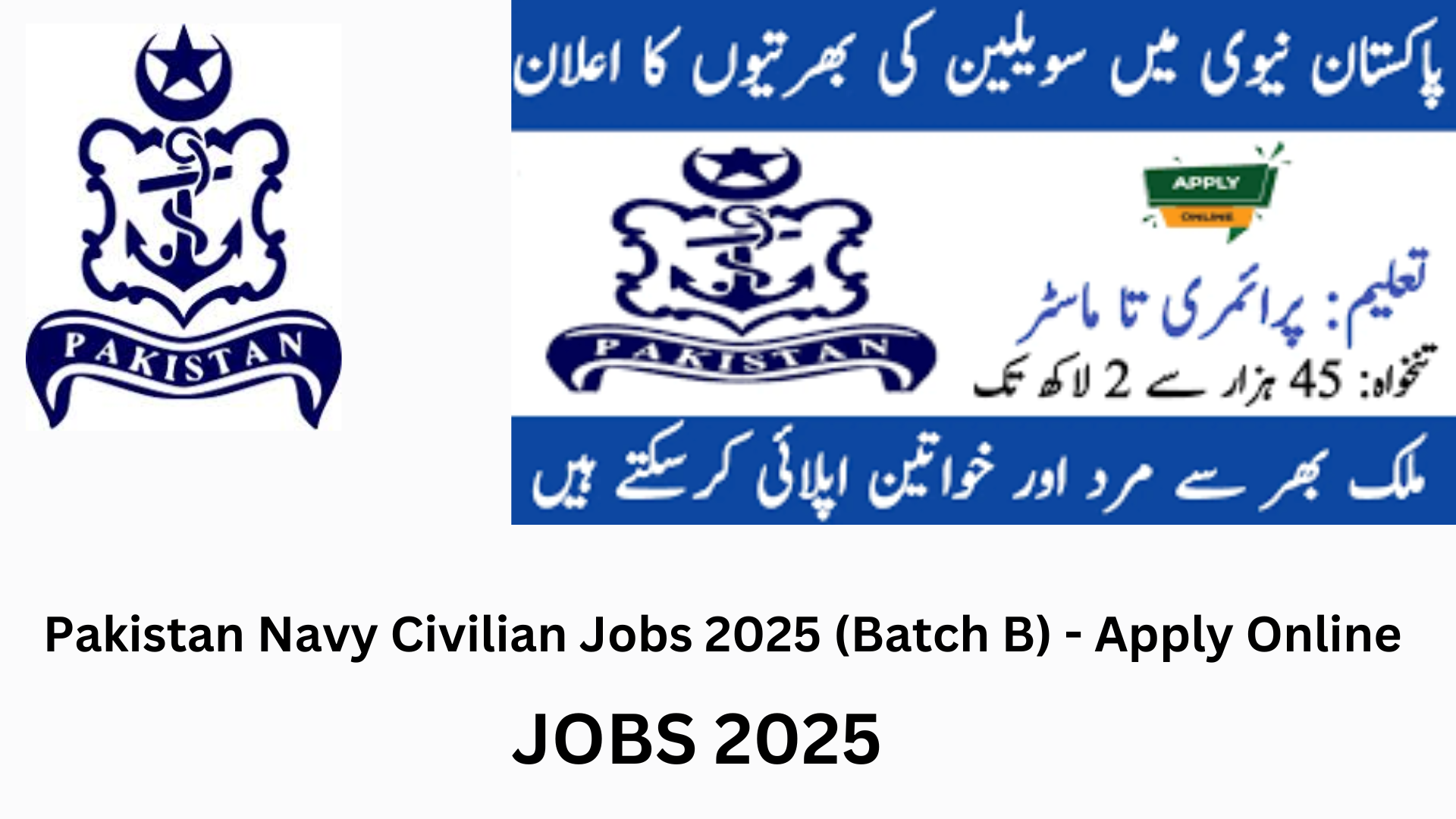 Pakistan Navy Civilian Jobs